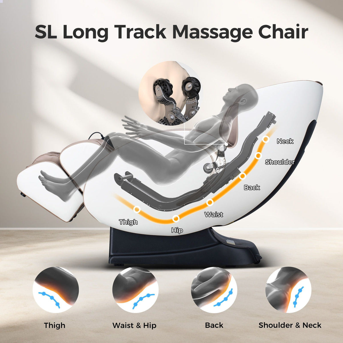3D Zero Gravity Massage Chair with Full Body Shiatsu