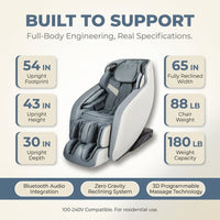 Blue Faux Leather Zero Gravity Recliner 3D Programmable Massage Chair — Results & Stats