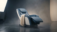 Blue Faux Leather Zero Gravity Recliner 3D Programmable Massage Chair — Lifestyle