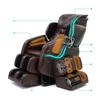 Jin Espresso Synthetic Leather SL Track Massage Chair — How It Works