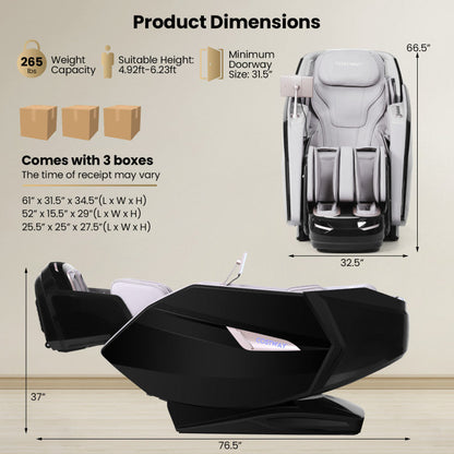 Kenzo 41-7D Dual Roller System Flexible Track Zero Gravity Full Body Massage Chair