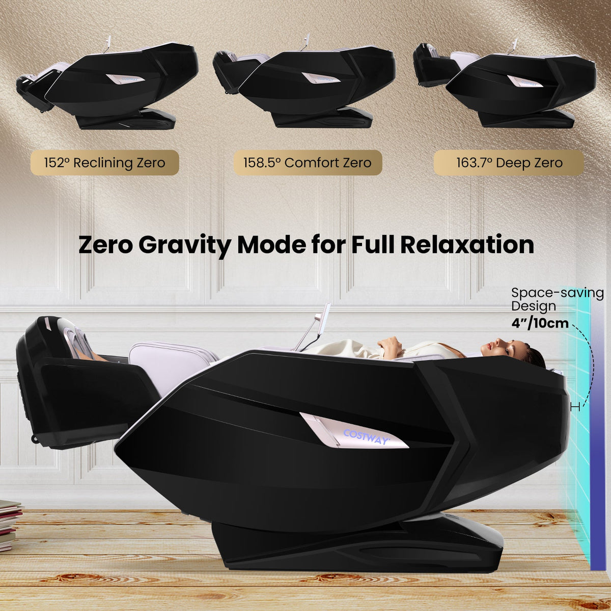 Kenzo 41-7D Dual Roller System Flexible Track Zero Gravity Full Body Massage Chair