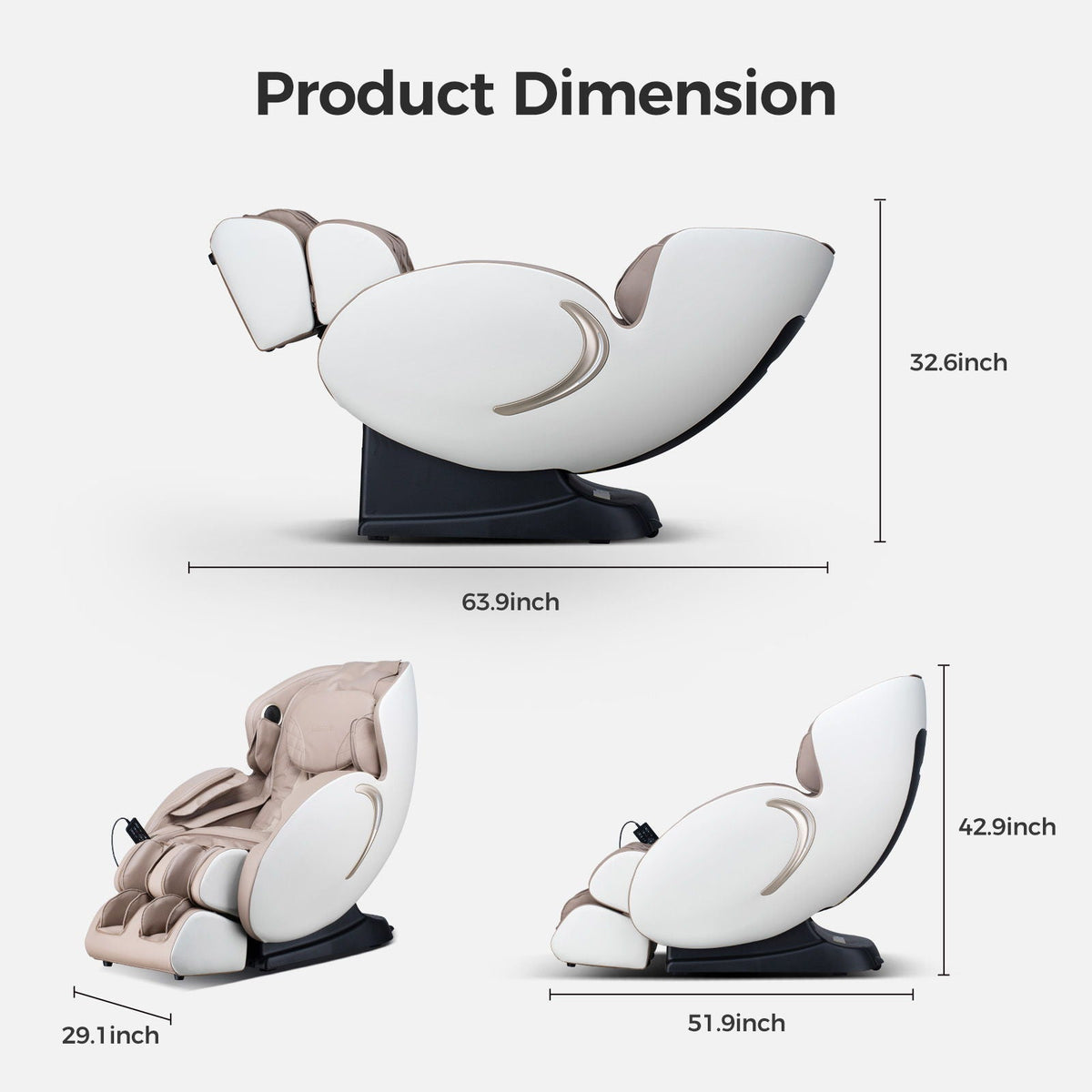 3D Zero Gravity Massage Chair with Full Body Shiatsu